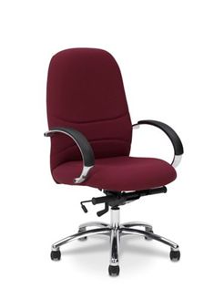 Picture of Conference High Back Office Swivel Chair with Chrome Base & Loop Arms