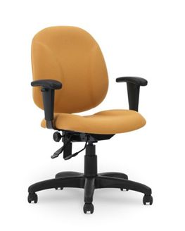 Picture of Ergonomic Mid Back Office Task Chair with Adjustable Arms