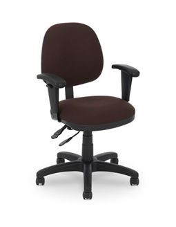 Picture of Petite Mid Back Office Task Swivel Chair with Adjustable Arms