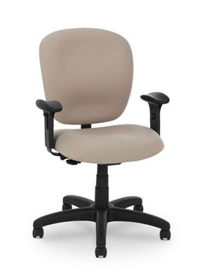 Picture of Mid Back Office Task Swivel Chair with Adjustable Arms