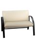 Picture of Contemporary Heavy Duty Lounge Reception Chair with Frosted Glass Coffee Table