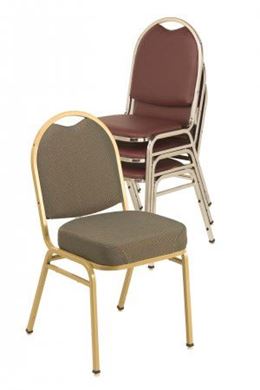 Picture of Metal Frame Armless Stack Chair with Padded Seat