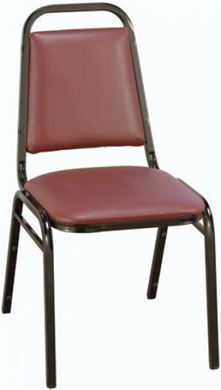Picture of Metal Frame Armless  Stack Chair with Padded Seat