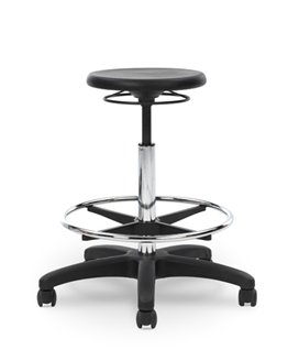 Picture of Industrial Poly Backless Swivel Stool with Footring