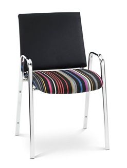 Picture of Steel Frame Stack Guest Side Chair with Arms