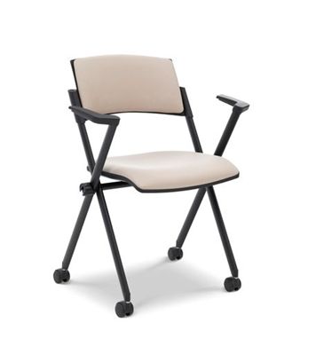 Picture of Compact Mobile Nesting Stack Arm Chair with Padded Seat