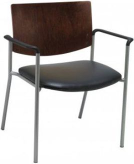 Picture of Reception Lounge Bariatric Stack Chair with Arms, 400 Lbs