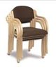 Picture of  Wood Armless Stack Chair with 2" Padded Roll Front Seat