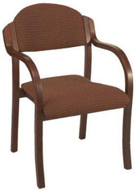 Picture of  Wood  Stack Chair with Arms And 2" Padded Roll Front Seat