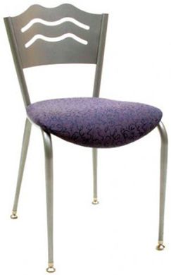 Picture of Café Metal Frame Armless Chair With Waterfall Seat,400LBS 