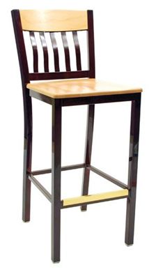 Picture of Café Metal Frame Armless Barstool Chair, 400 LBS.