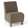 Picture of Reception Lounge Heavy Duty Modular Mobile Armless Club Chair, 400 LBS.