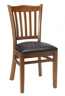 Picture of Café Hardwood Armless  Chair With 2" Upholstered Seat, 400 LBS.