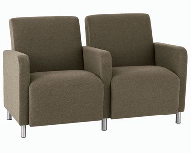 Picture of Reception Lounge Heavy Duty 2 Chair Tandem Modular Seating with Arms