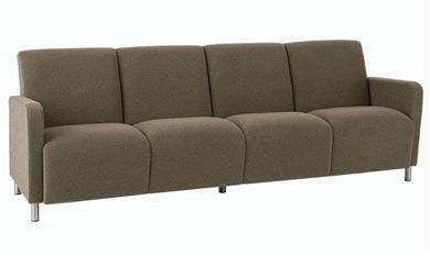 Picture of Reception Lounge Heavy Duty 4 Chair Tandem Modular Seating with Outer Arms