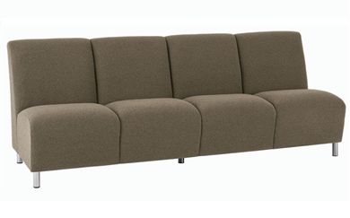 Picture of Reception Lounge Heavy Duty 4 Chair Sofa Tandem Armless Modular Seating 