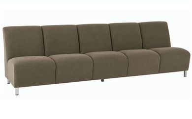 Picture of Reception Lounge Heavy Duty 5 Chair Sofa Tandem Armless Modular Seating 