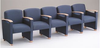 Picture of Open Arm Reception Lounge 5 Seat Modular Tandem Seating
