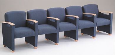 Picture of Open Arm Reception Lounge 5 Seat Modular Tandem Seating