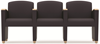 Picture of Transitional Reception Lounge Modular Tandem 3 Chair Seating with Wood Armcaps