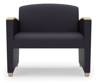 Picture of Transitional Reception Lounge Bariatric Chair with Wood Arm Caps, 750 LBS