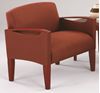 Picture of Sturdy Reception Lounge Tandem Seating Oversized Single Guest Chair with Wood Arm Caps, 500 LBS. 