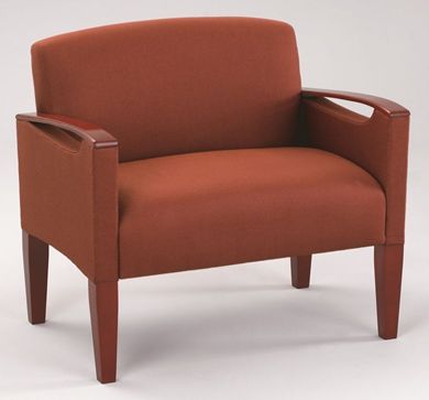 Picture of Sturdy Reception Lounge Bariatric Chair with Wood Arm Caps, 750 LBS. 