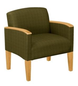 Picture of Wood Cap Reception Lounge Modular Oversized Single Guest Chair, 500 LBS. Capacity