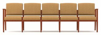 Picture of A Reception Lounge 5 Chair Modular Tandem Seating with Outer Arms
