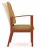 Picture of A Reception Lounge High Back Oversized Motion Wood Open Arm Guest Chair, 400 LBS.