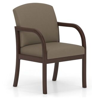 Picture of . Reception Lounge Transitional Guest Wood Arm Chair
