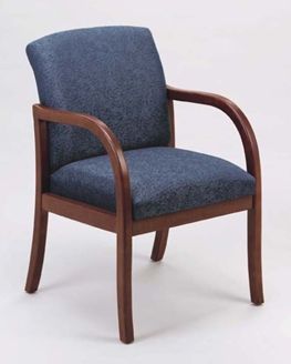 Picture of . Reception Lounge Transitional Oversized Guest Wood Arm Chair, 400 LBS.