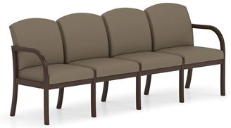 Picture of . Reception Lounge Transitional 4 Seat Modular Tandem Seating