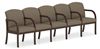 Picture of . Reception Lounge Transitional 5 Seat Modular Tandem Seating with Arms