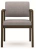 Picture of Open Back Reception Lounge Oversized Guest Visitor Wood Arm Chair, 400 LBS.