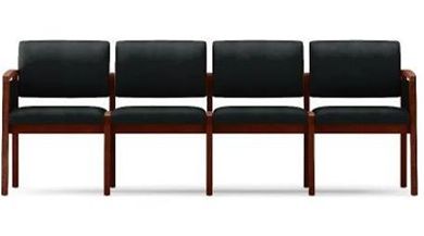 Picture of Open Back Reception Lounge 4 Chair Modular Tandem Seating 