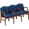 Picture of Traditional Reception Lounge 3 Chair Modular Tandem Seating with Arms