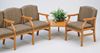 Picture of - Reception Lounge Traditional Mobile Wood Arm Guest Chair