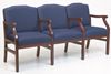 Picture of - Reception Lounge Traditional 3 Chair Modular Tandem Seating with Arms
