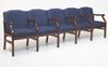 Picture of - Reception Lounge Traditional 5 Chair Modular Tandem Seating with Arms