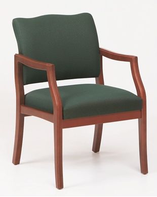 Picture of / Reception Lounge Traditional Oversized Wood Arm Guest Chair, 400 LBS.