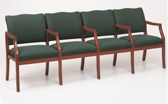 Picture of / Reception Lounge Transitional 4 Chair Modular Tandem Seating with Arms