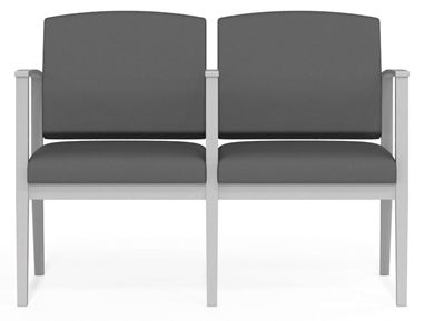 Picture of Steel Reception Lounge Contemporary 2 Chair Modular Tandem Seating with Arms