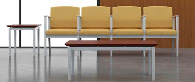 Picture of Steel Reception Lounge Contemporary 4 Chair Modular Tandem Seating with Arms