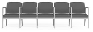 Picture of Steel Reception Lounge Contemporary 5 Chair Modular Tandem Seating with Arms