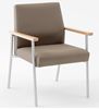 Picture of Wallsaver Reception Lounge Contemporary Steel Oversized Guest Arm Chair, 400 LBS.