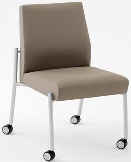 Picture of Wallsaver Reception Lounge Contemporary Steel Mobile Armless Guest Chair