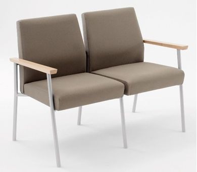 Picture of Wallsaver Reception Lounge Contemporary Steel 2 Chair Modular Tandem Seating