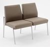 Picture of Wallsaver Reception Lounge Contemporary Steel 2 Chair Modular Tandem Seating, Armless