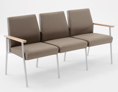 Picture of Wallsaver Reception Lounge Contemporary Steel 3 Chair Modular Tandem Seating